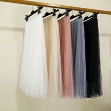 Women high waist ruffle mesh