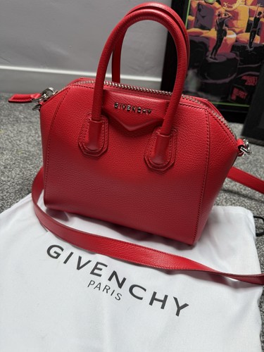 Givenchy red mini antigona - red, bag