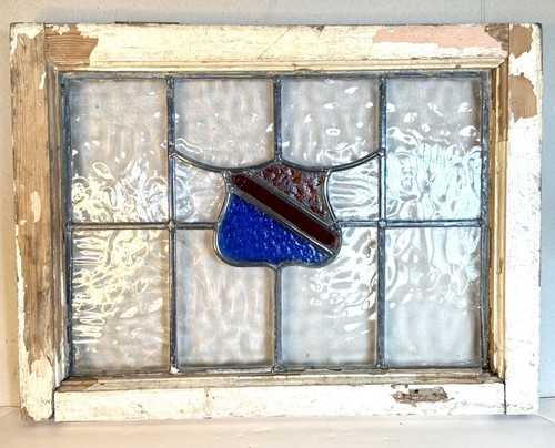 Antique stained leaded glass - antique,