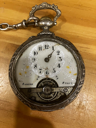 Antique swiss day pocket - antique, 8