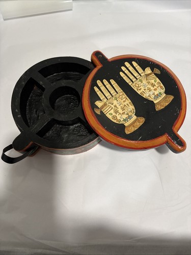 Vintage hand painted spice box - painted,