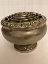 Vintage Silver Plated IANTHE of England Large Rose Posy Bowl 4.5” High with foam