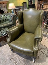 Vintage green leather wing