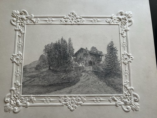 1840s fine graphite drawing - c,