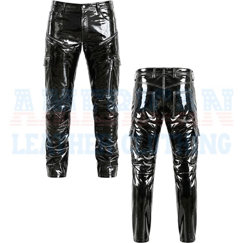 Unisex shiny pvc pant - shiny, slim