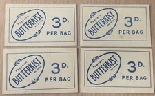 4 X BUTTERKIST POPCORN Shop Displays Cards 3D Per Bag