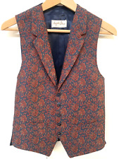Men's C&A Angelo Litrico paisley waistcoat Christmas Xmas party small chest