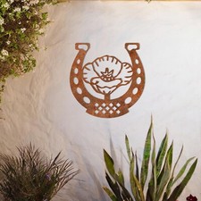 Horseshoe and Flower Metal