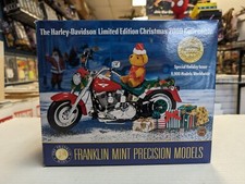 Harley Davidson Biker Bear | Franklin Mint Christmas 2000 | Complete In Box