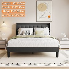 Modern Metal Bed Frame Velvet