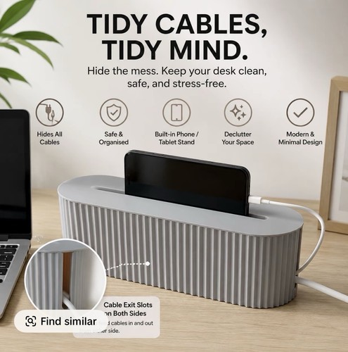 Cable management box with - management,