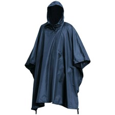 MILITARY PONCHO waterproof windproof Navy blue bivi basha shelter hooded jacket