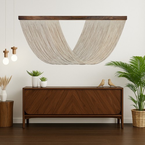 Large macrame yarn wall - macrame,