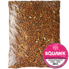 SQUAWK Whole Peanuts - Fresh Premium Wild Garden Bird Seed Food Nut Energy Feed