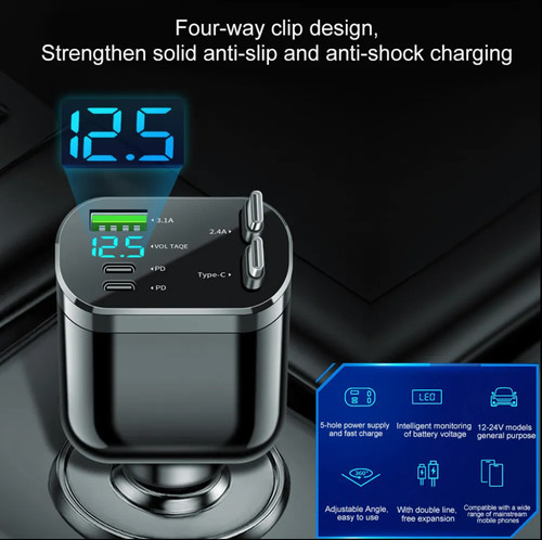 Retractable car charger - retractable,