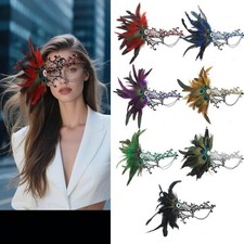 Feather Mask Costume Ball