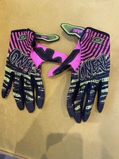 O’Neal The Jump MX Gloves Size 9 M Pink Green Motocross BMX MTB