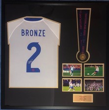 LUCY BRONZE HAND SIGNED & FRAMED SHIRT & EURO 2025 WINNERS MEDAL