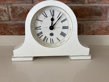 Laura Ashley Holborn Decorative Mantel Clock Cream White Wooden Home Decor