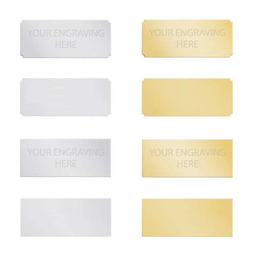 Engraved trophy plate - plate, metal