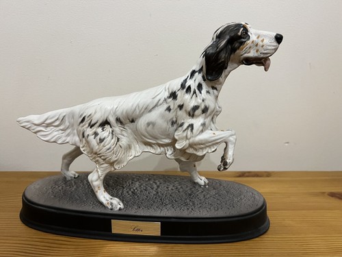 Large setter dog figurine by - large,