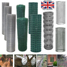 PVC Welded Wire Metal Mesh Gates Galvanised Netting Fencing Roll Aviary Fence UK