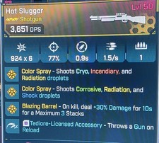 Borderlands 4 MODDED Hot Slugger, All Elements And Gun Throw Reload. OP.