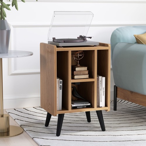 Record player stand with - record,