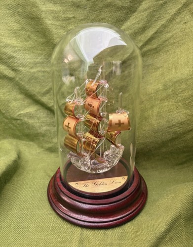 Vintage mayflower glass ship - glass,