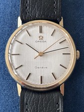 Omega Geneve 9ct Gold Watch & Omega Crown 1970, Near Mint