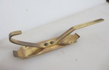 Large Brass Coat Hook Hanger Old Vintage / Retro