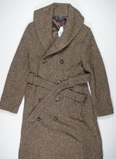 Polo Ralph Lauren Coat Jacket Herringbone Belted Double Breasted Wool NWT 10 12