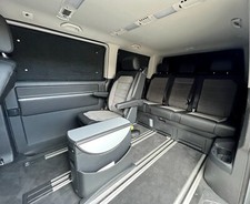 VW T5 CARAVELLE LWB Thermal Blinds Insulated Window Blackout Curtains 8p STEALTH