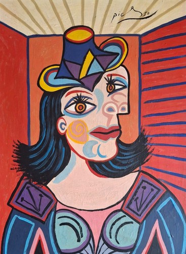 Pablo picasso framed oil - -,