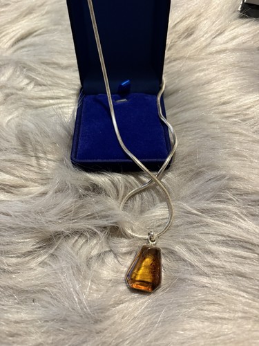 Sterling silver necklace - silver,