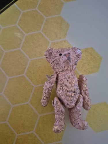 Steiff pewter miniature teddy - pewter,