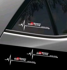 X2 TOYOTA GR GAZOO RACING WINDOW DECALS STICKERS YARIS GR86 SUPRA 