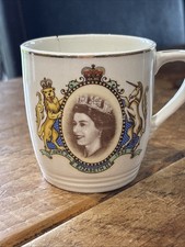 vintage mug celebrating the Coronation of Queen Elizabeth II  1953