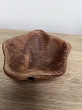 hand carved teak? star Shaped bowl wood Small Nuts Trinkets