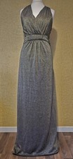 COAST gold Sparkle maxi dress size 16 long evening grecian party wedding Guest 