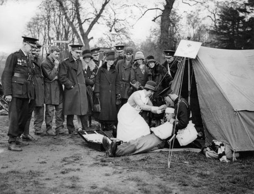 British red cross patrol for