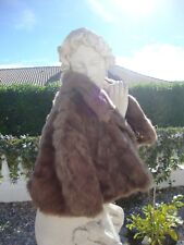 VINTAGE FUR.Cape/Capelet/Wrap..WARM CHOCOLATE BROWN..VERY SOFT & TACTILE.WEDDING