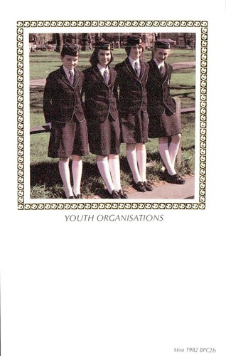 Girls brigade postcard 1982 - girls,