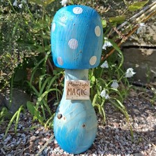Unusual Handmade Wooden Blue