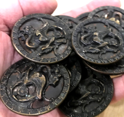 Antique large picture buttons - antique,