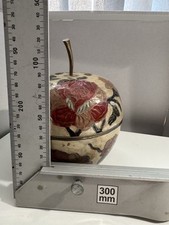 Large Enamelled Apple Ornament Made In India ??.  Gold In Colour Base Metal 