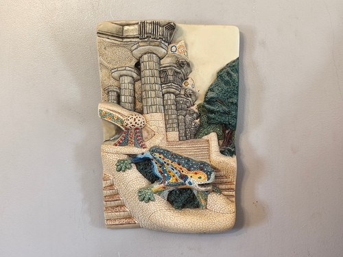 Vintage ceramic relief - ceramic, park