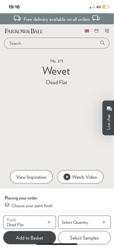 Farrow and ball wevet - 2.5l,