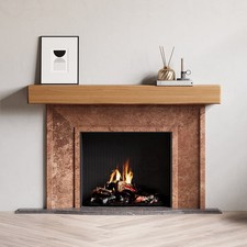 Solid Oak Beam Fireplace