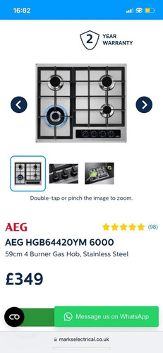 Aeg hgb64420ym 6000 59cm - 6000,